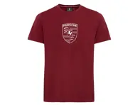T-shirt con stemma Porsche, rosso bordeaux – Essential Collection - WAP671