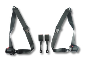 Retractable 3-point inertia reel front seat belt kit Porsche 986 Boxster 1997 to 2001 - 99680318301, 99680318304, 98680303302, 98680303402