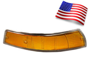 Cristal intermitente Delantero, con aro CROMADO. Porsche 911/912 1969-71 EE. UU. - 90163190305, 90163190405, 14961S, 14961D, 14961, 14961/D, 14961/S