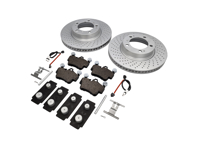 FRONT Brake Pads and Brake Disc Package. Porsche 997 C2 ABS - 99635140501, 99635140601, 99761275601, 99761275901, 99635108802, 95535296000, 99735193907