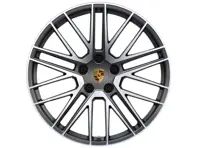 Jante alliage arrière Turbo V finition Titane 21" 11J ET66 (Winter) PCD 5/130 - 992601025POC6