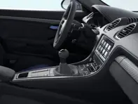 PDK-Gangwahlhebel, Race-Tex, in Schwarz / Tiefseeblau. Porsche 982 Cayman GT4 RS - 982713120AQT0