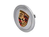 Tapacubos con escudo a todo color, Plata. Porsche 993 - 9933613030761M