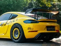 DRS-1 天鹅颈后扰流板和 3 英寸碳纤维立管套件。保时捷 718 Cayman GT4 - 9GT825871A, 9GT825871AA3G, 9GT827465D, 9GT827466D