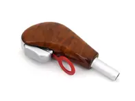 Pommeau de levier de vitesse, Grain Olive. Porsche 955 / 957 Cayenne - 955426069304V8, 95542606930, 95542498200