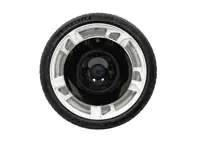 EVO Aero 碟刹后轮，碳纤维合金轮毂。保时捷 9J1 Taycan Cross Turismo