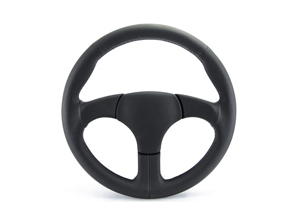 Volant sport en cuir NOIR (sans airbag). Porsche 944 / 968 - 968347084008YR