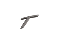 Scritta "T" in grigio agata, posteriore. Porsche Macan 95B.2 / 982 Boxster / 982C Cayman Turbo - 982853675K