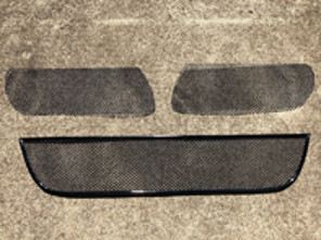 Juego completo de rejilla de alambre para parachoques delantero. Porsche 997 Gen 1