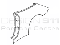 Pannello posteriore 1/4 Targa Porsche 993 1994-98 - 99350390103GRV, 99350390203GRV