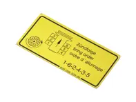 Aufkleber Zündreihenfolge. Porsche 911 / 930 - 93000650900