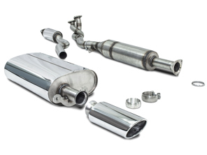 Sportauspuffanlage Krümmer hinten mit Katalysator. Porsche 944 S2