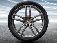 21' Cayenne Turbo Design PLATINUM Alloy Wheels & Summer Tyres Original Porsche - 9Y0044640G