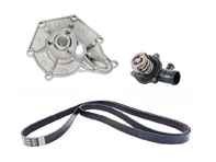 Water pump, belt & thermostat insert kit Porsche 957 Cayenne Diesel 3.0ltr - 95510603310, 95810603320, 95810603321, 95810221600, 95510293400, 95510603200