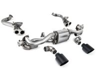 Milltek sports exhaust with gpf bypass and cerakote black trims. Porsche 718 Cayman GT4 4.0ltr
