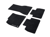 Tappetini con bordo in Nubuk, Nero. Porsche 95C (H2) Macan Electric LHD - Guida a sinistra - 95C864435BLK