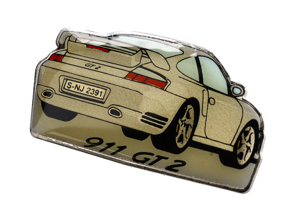 Pin's 'Porsche 911 GT2' Blanc