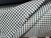 Tissu classique Pepita Porsche Houndstooth, Noir / Blanc