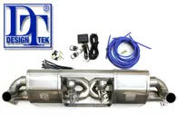 DesignTek voordemper X-Pipe uitlaat met valvetronic schakelaar Porsche 991.1 - 115280-01, 99111133105, 99111133107, 99111133104, 99111133106