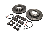 REAR Brake Pads and Brake Disc Package for Porsche 993 C2/4 1994-97 - 99335204102SEB, 99335204102, 99361236502, 96435193903TEX, 96435193903, 96535209601, 99635208600