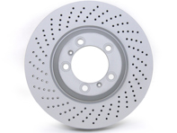 Brake disc rotor, Front. Porsche 997 TURBO (OE Part No 99735140501 / 99735140601) - 99735140501, 99735140601, 09.C985.31, 09.C986.31 - 09.C985.31, 09.C986.31