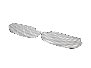 Kit di rete metallica per griglia laterale paraurti anteriore. Porsche 987 Gen 2 Boxster e Boxster S