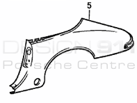 Targa trasera de 1/4 panel. Porsche 911 1987-89 G50 Caja de cambios Coches - 91150306150GRV, 91150306250GRV