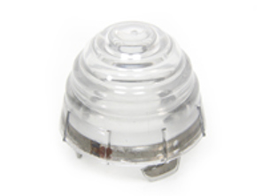 Lentille de clignotant avant, clair, rond. Porsche 356 - 64463141101