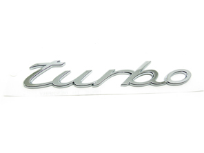 TURBO - Chrome rear badge for Porsche 970 Panamera - 97055923705, 97055924700