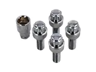 锁定车轮螺栓套件（标准尺寸）镀铬，适用于保时捷 - 99736198009, PAF009593, 99136105700, WHT006980C, WHT006980A, 9A700698000