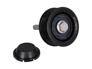 Afbuigrol van de spanpoelie van de riem. Porsche 958 Cayenne 3.6L / 970 Panamera 3.0L - 94610211876, 94610211875