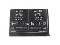 Adesivo pressione pneumatici. Porsche 9YA Caienna - 9Y0010000B