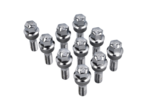 Radschrauben verchromt für Porsche Boxster 986/996/997 (10er-Pack) - WHT004676A, WHT006978, 99636120302, 99636120300, 99636120301, 99736120301, 3608100007