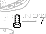 Cabriolet Hood Roof Catch Oval-Head Screw. Porsche 996 / 997.1 / 997.2 - 99907319509