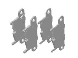 Pastiglie dei freni, posteriori. Dischi freno Porsche Taycan 19' 480mm, pinza freno bianca - 9J1698451A, 9J1698451F