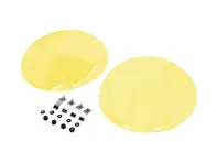 Headlamp lens Yellow cover set with holder. Porsche 911 / 964 - 91163192702, 91163192701, 91163192703, 91163192700, 91163111200, 91163111100, 91163111101