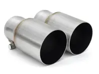 排气单壁尖端拉丝不锈钢。保时捷 981 Cayman GT4 / 981 Boxster Spyder - 98111136160, 98111136161