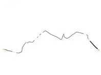 Power steering pressure line, Centre. Porsche 997.1 - 99734744503, 99734744502