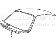 Coupé esterno della pelle del tetto. Porsche 993 1994-98 - 99350308706GRV, 99350308703, 99350308703GRV