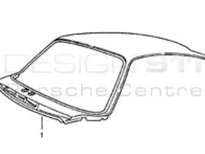Coupé esterno della pelle del tetto. Porsche 993 1994-98 - 99350308706GRV, 99350308703, 99350308703GRV