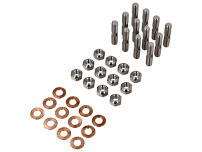Exhaust head stud kit in Titanium. Porsche 911 / 964 / 993 / 986 - 99906200602, 99908400201/2, 99908400201, 90006010601, 99907507100, 90037813100, 9990750710A, 99907507400, 90037813100, 90007428702, 99907353501, 99907358901 - SLTi121