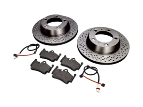 Pacchetto pastiglie freno e dischi freno POSTERIORI Porsche 987 Boxster / 987C Cayman GEN 2 - 98735240101, 98735293903, 98761267601, 90026904701, 99907340201, 99635295901