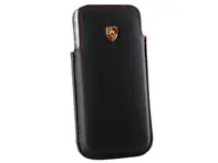 Estuche Porsche para iPhone 5/6, negro con costuras rojas - WAP0300170E
