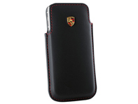 Porsche Case for iPhone 5/6 , Black with Red stitching - WAP0300170E