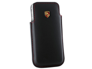 Porsche Case for iPhone 5/6 , Black with Red stitching - WAP0300170E