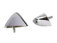 Set di staffe di montaggio per catadiottro posteriore, cromato. Porsche 356B / 356C - 64473150705, 64473150805 - 1696002410, EQ960010