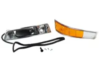 Voorste indicatorbehuizing, Metal Inc Lens en pakking. Porsche 911 68-73 - PCG63193520, PCG63193620, 90163140103, 90163140203 - 1695401870, 1695401880