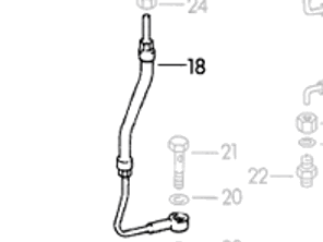 Inlet oil line. Porsche 356 - PCG07818, 53907818