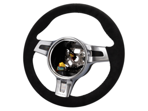SportDesign-stuurwiel bekleed met zwart alcantara. Porsche 997 / 987 Boxster / 987 Cayman - 99704440222, 99704440220, 99704440221