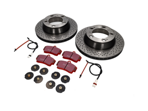 Bremsscheibenpaket mit Sport EBC Bremsbelägen Porsche 997 C2 3.6L - DP31208C, 99635240104BRE, 99635240104, 99661236501, 99635208600, 99635208602